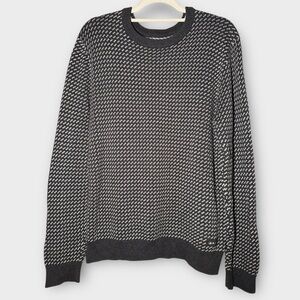 EUC Gant Gray and White Crewneck Sweater | Medium